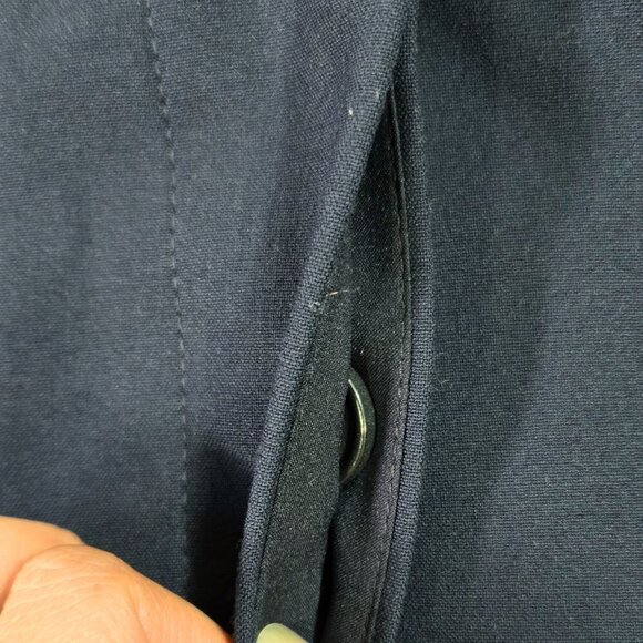 Ann Taylor The Crewneck Jacket in Seasonless Stretch Navy Blue Career Office - Picture 6 of 10
